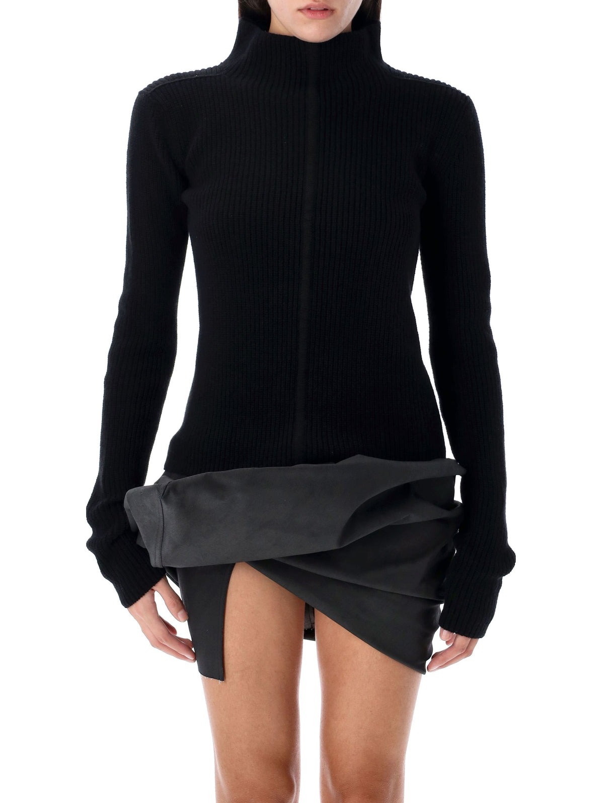 RICK OWENS Runway Headon Double Lupetto Sweater - Women's Size S