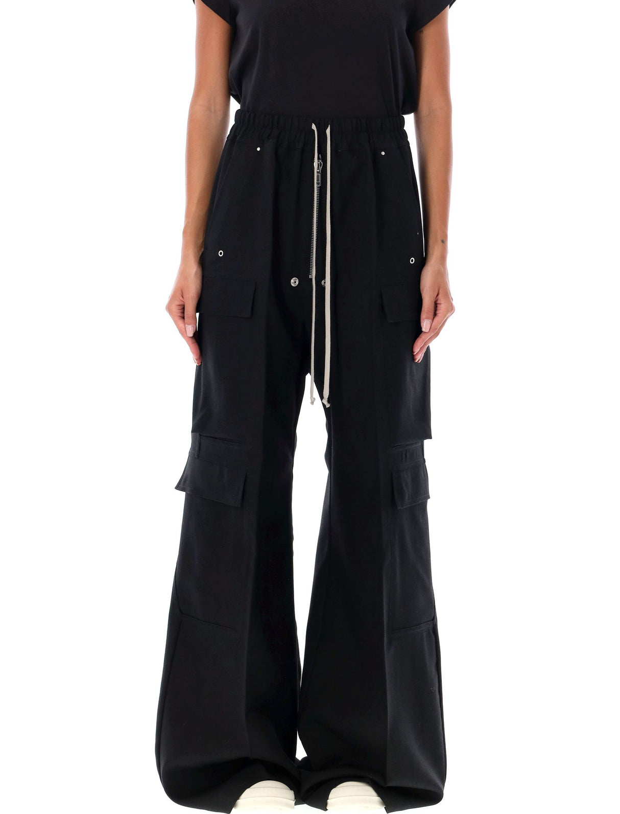 RICK OWENS Wide-Leg Cargo Pants for Women - Size 40