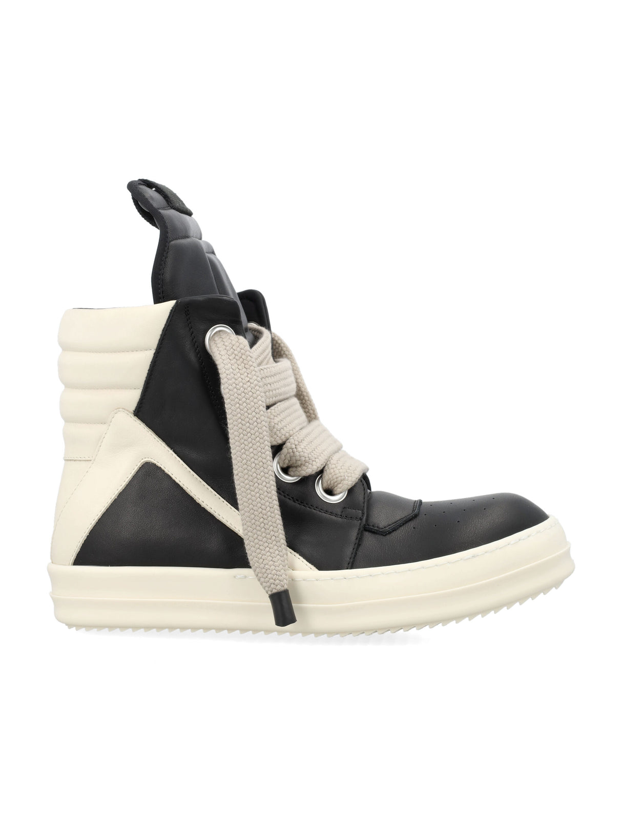 RICK OWENS Elevated Urban High-Top Sneakers with Oversized Laces