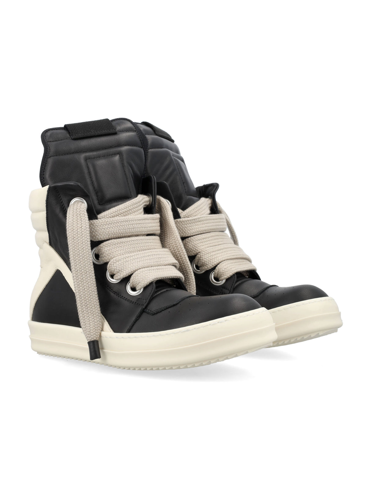 RICK OWENS Elevated Urban High-Top Sneakers with Oversized Laces