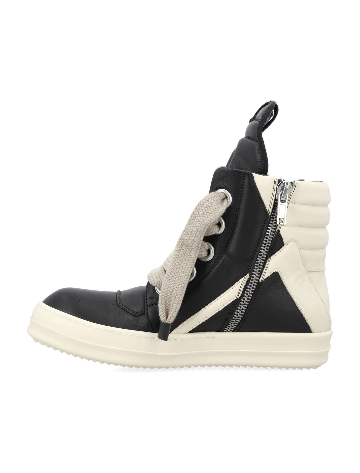 RICK OWENS Elevated Urban High-Top Sneakers with Oversized Laces