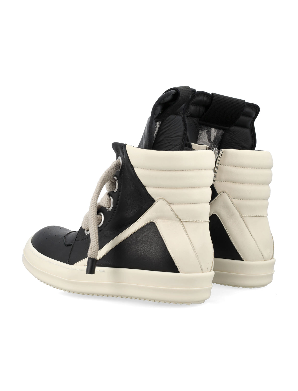 RICK OWENS Elevated Urban High-Top Sneakers with Oversized Laces