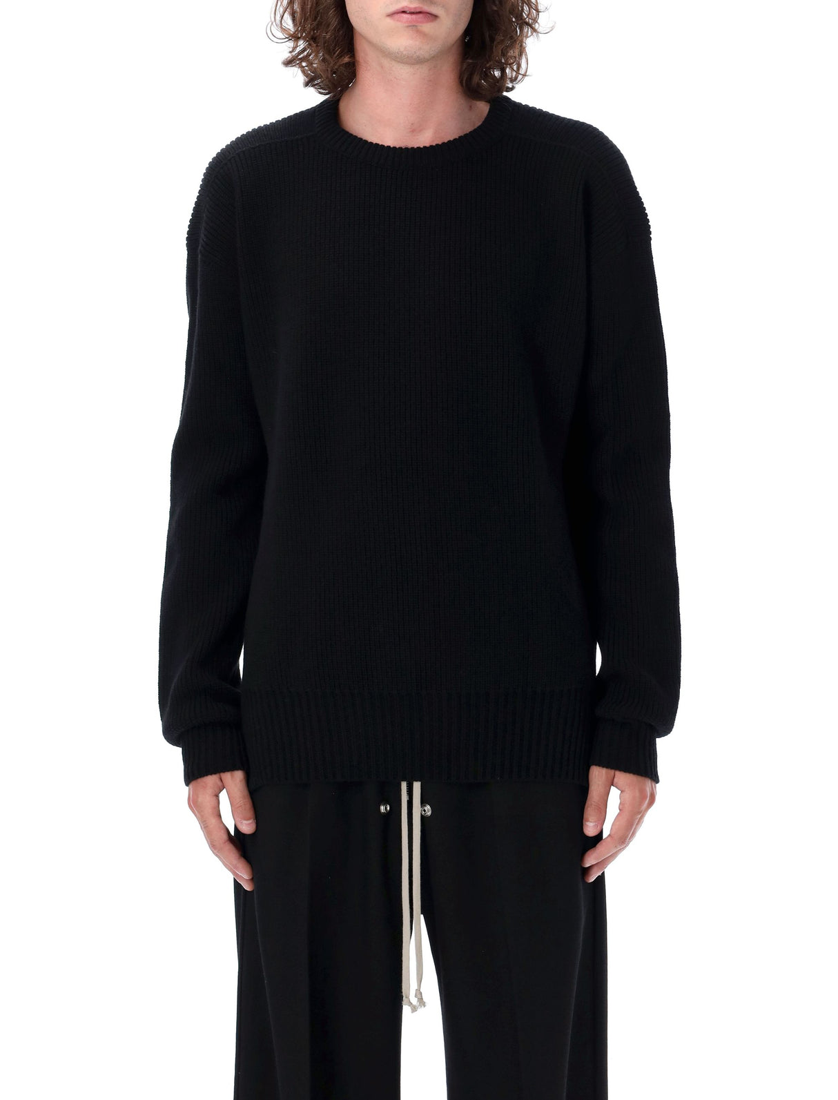 RICK OWENS Luxury Wool Fisherman Sweater