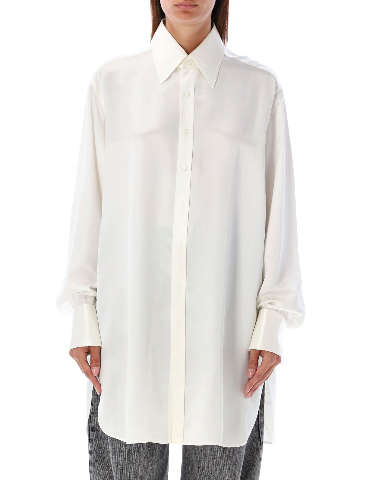 MAISON MARGIELA Elegant Long Silk Shirt