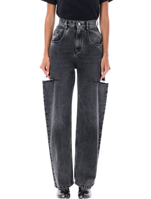 MAISON MARGIELA Distressed Wide-Leg Denim with Cut-Outs