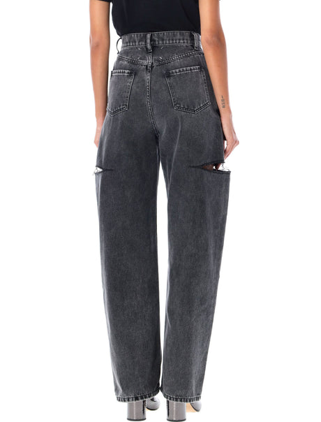 MAISON MARGIELA Distressed Wide-Leg Denim with Cut-Outs