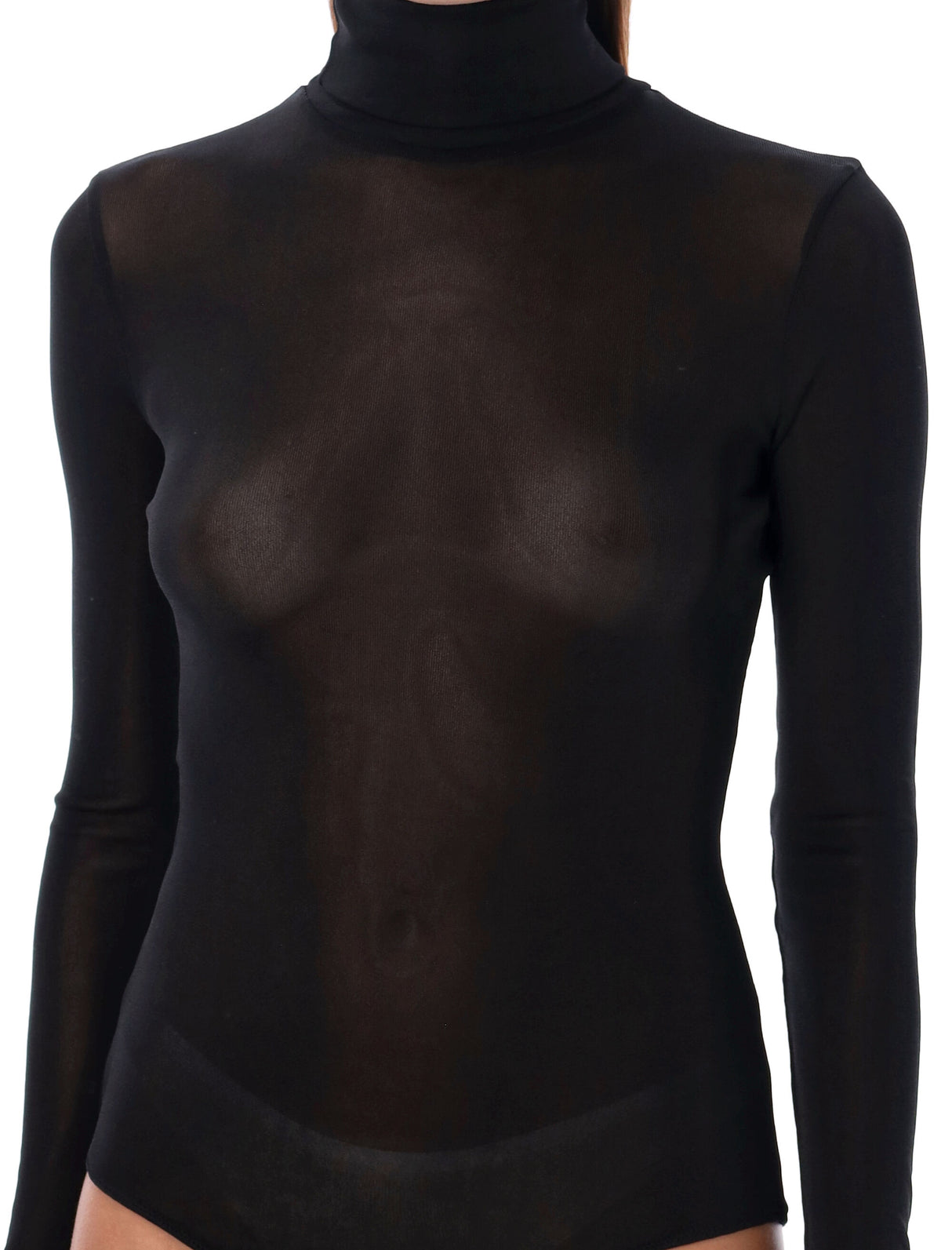 MAISON MARGIELA Sleek High Neck Sheer Bodysuit