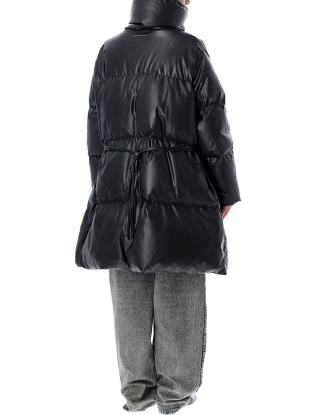 MM6 MAISON MARGIELA Eco Leather Long Puffer Down Jacket