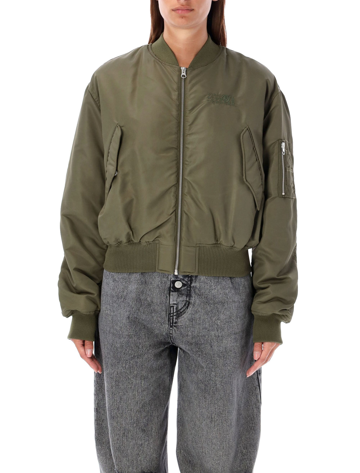 MM6 MAISON MARGIELA Contemporary Oversized Nylon Bomber Jacket