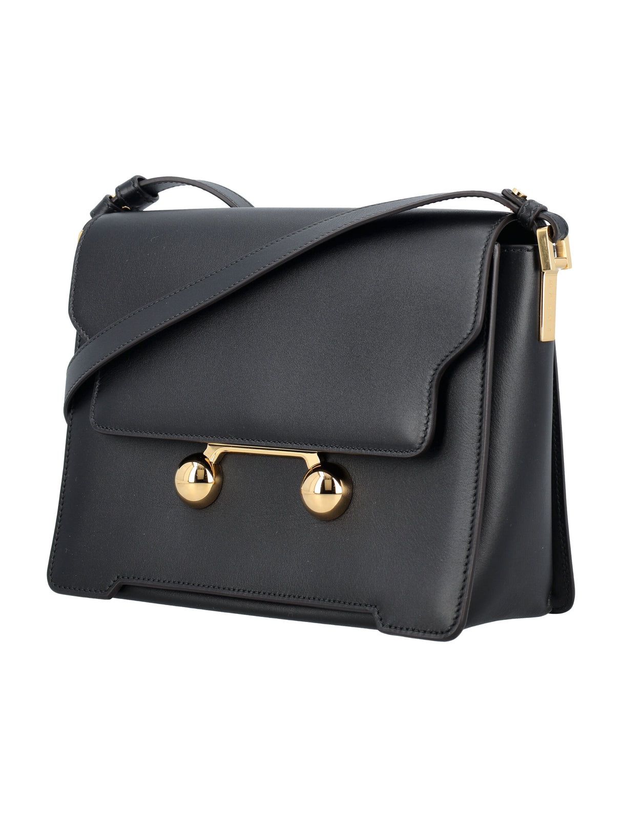 MARNI Elegant Trunk Mini Shoulder Bag in Black - 18x23x8cm