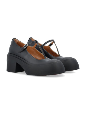 MARNI Elevated Leather Platform Mary Janes