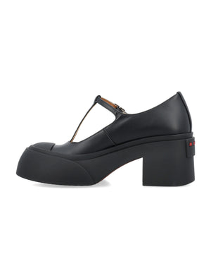 MARNI Elevated Leather Platform Mary Janes