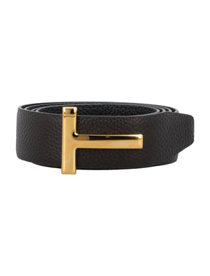 TOM FORD SMALL GRAIN LEATHER ICON BELT
