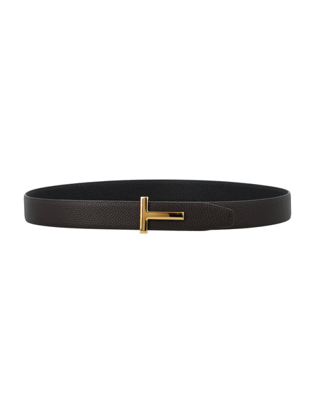 TOM FORD Elegant Reversible Mini Icon Leather Belt, 3cm