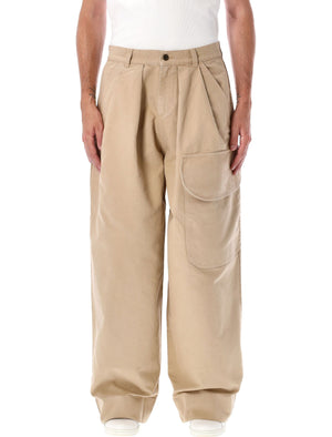 JW ANDERSON Casual Wide-Leg Cotton Cargo Pants