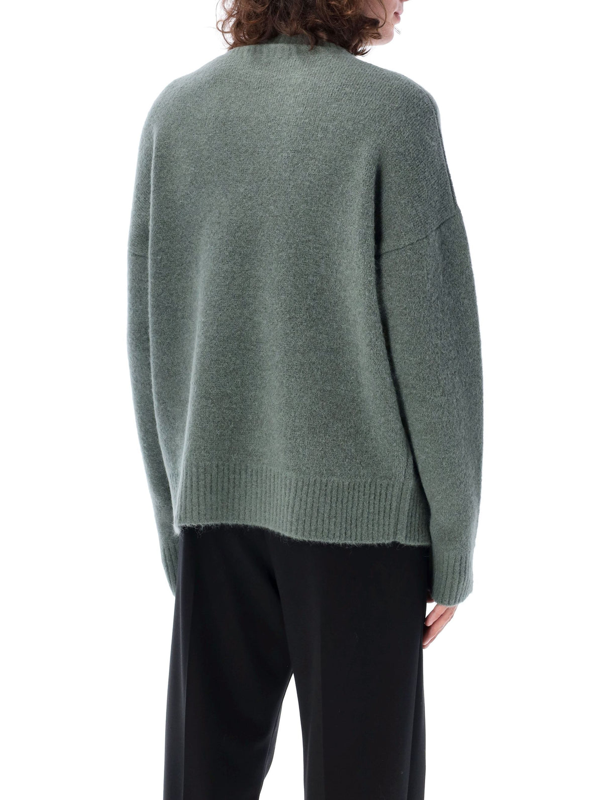 AMI PARIS Oversized Wool-Blend Turtleneck Sweater - Size L