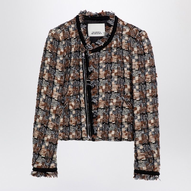 ISABEL MARANT Multicolor Wool-Blend Weave Jacket