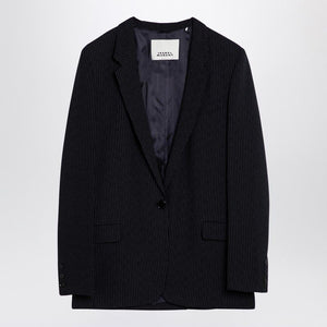 ISABEL MARANT Midnight Pinstripe Single-Breasted Jacket