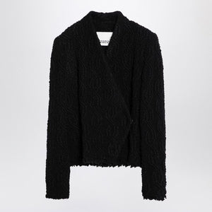 ISABEL MARANT Elegant Black Wool-Blend Jacquard Jacket