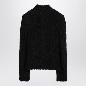 ISABEL MARANT Elegant Black Wool-Blend Jacquard Jacket