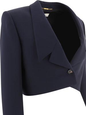 CHLOÉ Elegant Cropped Wool Spencer Jacket