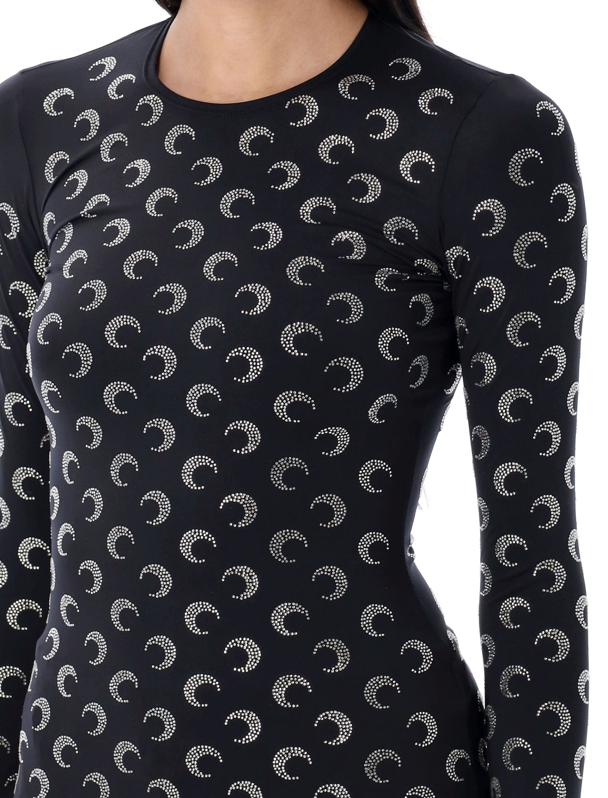 MARINE SERRE Slim Fit Moon Strass Top - Size S