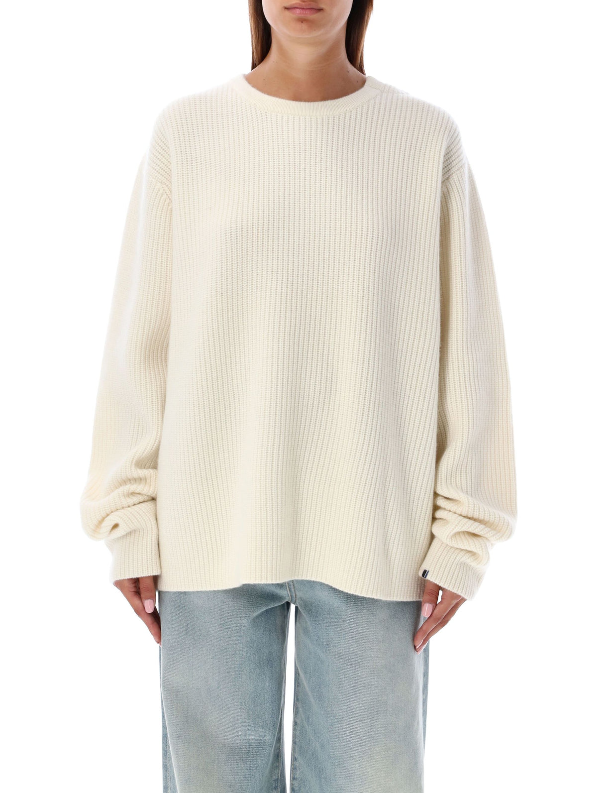 EXTREME CASHMERE Luxurious Ribbed Cashmere Sweater