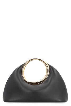 JACQUEMUS Sophisticated Black Leather Top Handle Handbag for Women