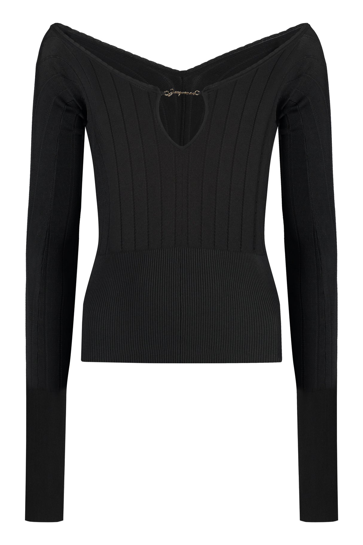 JACQUEMUS Ribbed Knit Black Top for Women - SS24 Collection