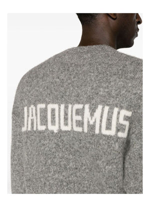 JACQUEMUS Contemporary Grey Alpaca Blend Sweater