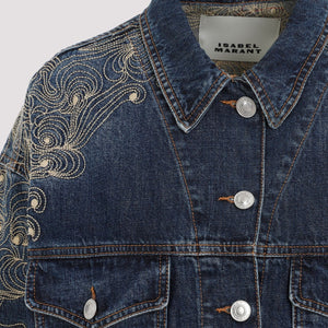 ISABEL MARANT Navy Denim Jacket for Women - SS24 Fashion