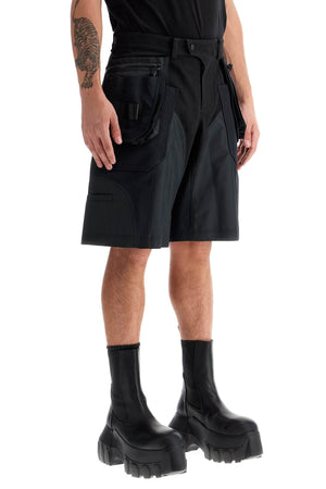 MUGLER Technical Fabric Cargo Bermuda Shorts