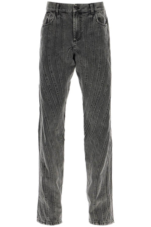 MUGLER Spiral Baggy Tapered Jeans