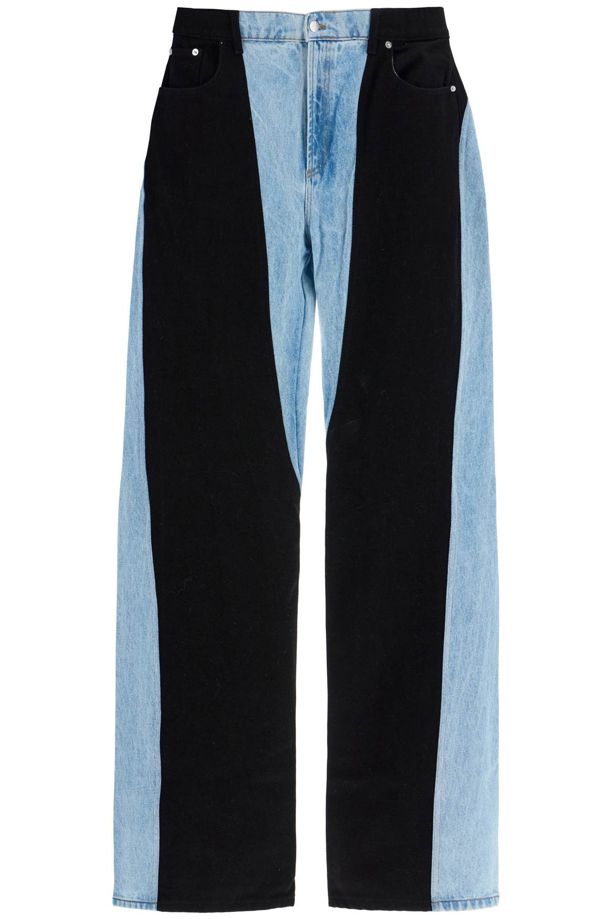 MUGLER Two-Tone Organic Cotton Denim Jeans - Size 30