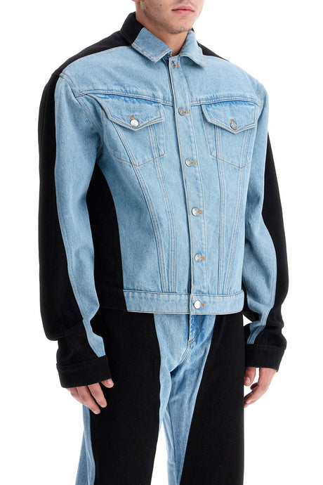 MUGLER Two-Tone Men’s Denim Jacket - Size L