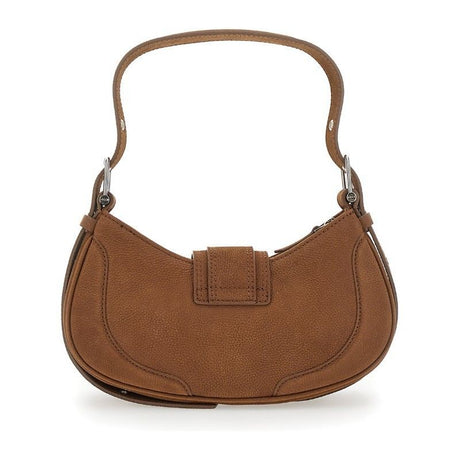 OSOI Chic Brown Leather Hobo Shoulder Bag