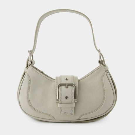 OSOI Elegant White Leather Hobo Shoulder Bag