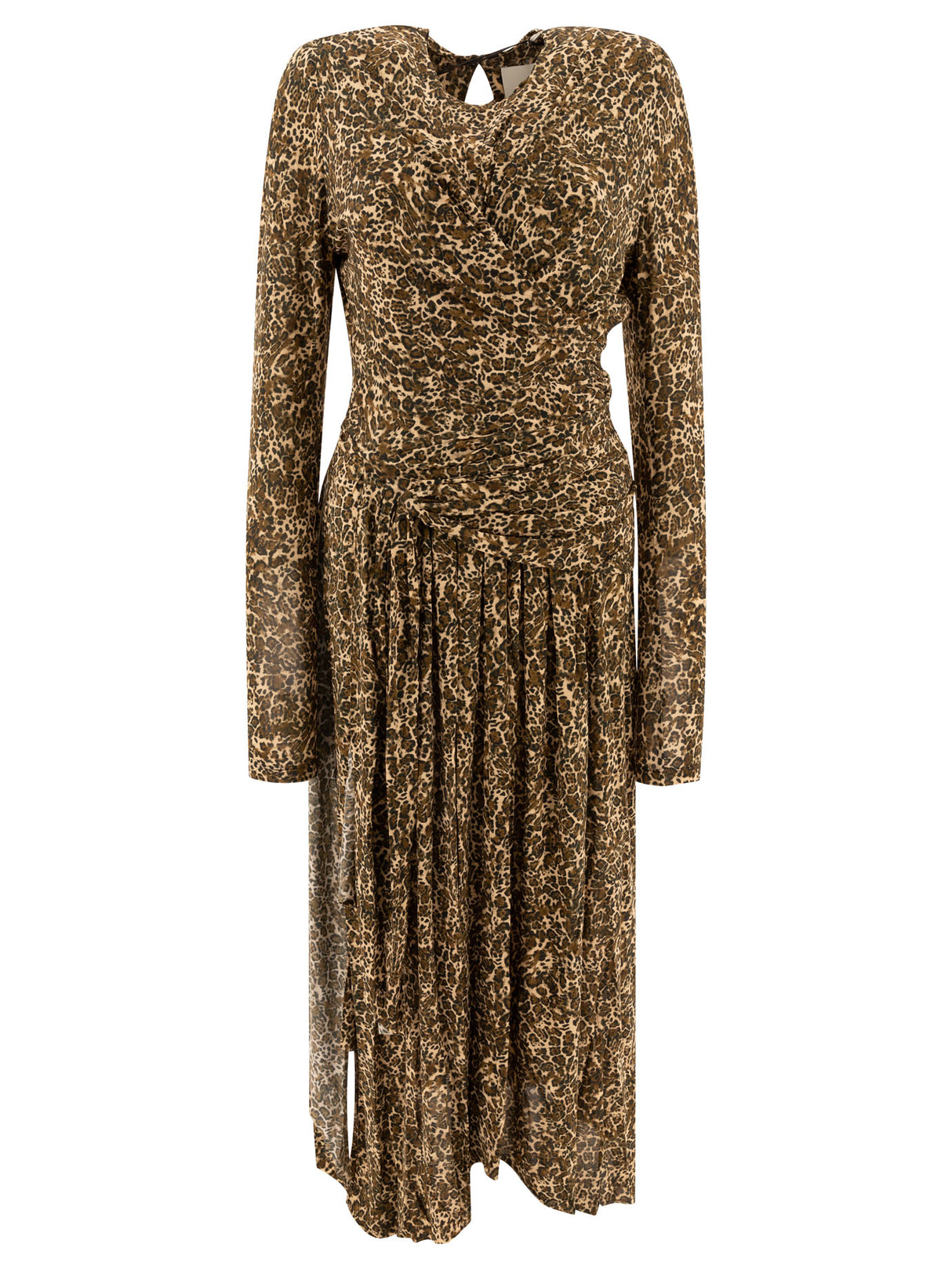 ISABEL MARANT Regular Fit Wrap Dress with Long Sleeves