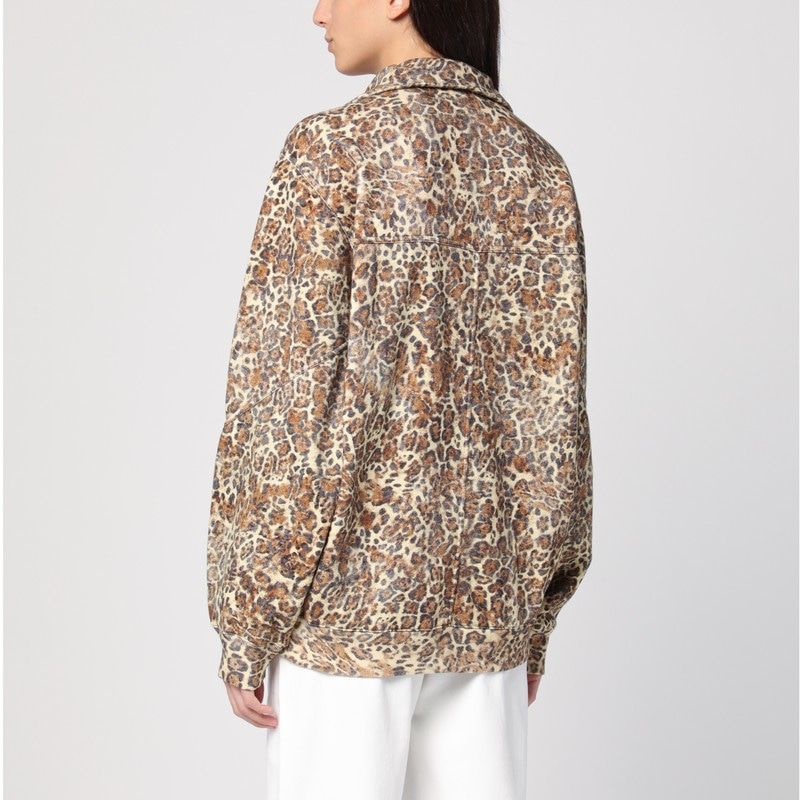 ISABEL MARANT  WILDA SWEATSHIRT WITH LEOPARD PRINT