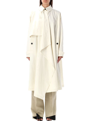 FERRAGAMO Modern Oversized Linen Trench Coat