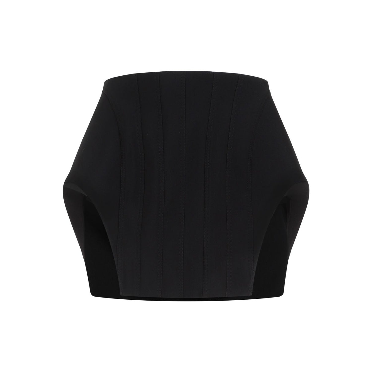 MUGLER Black Viscose Mini Skirt for Women - SS24 Collection