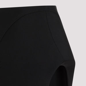 MUGLER Black Viscose Mini Skirt for Women - SS24 Collection