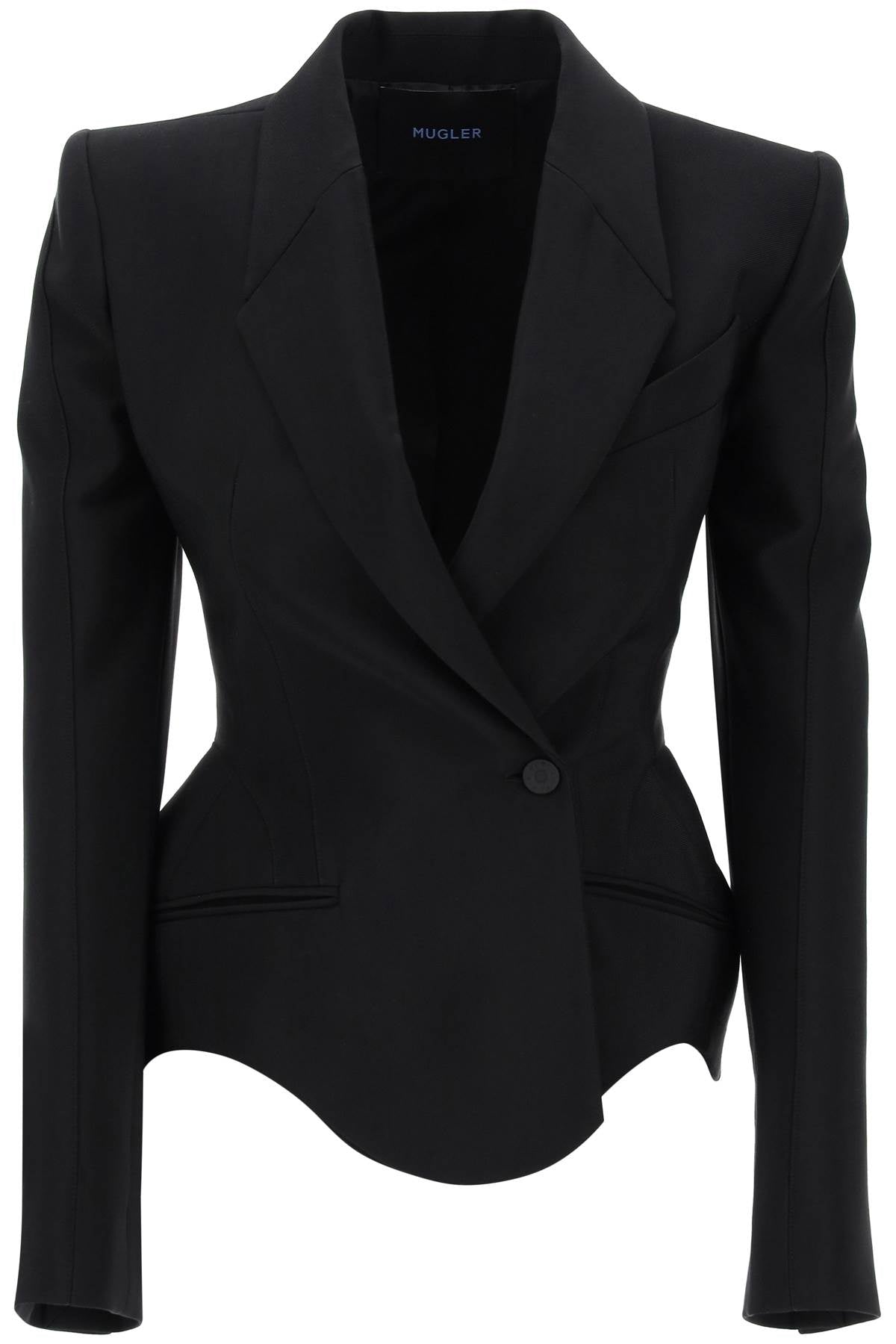 MUGLER Structured Black Jacket for Women - SS24 Collection