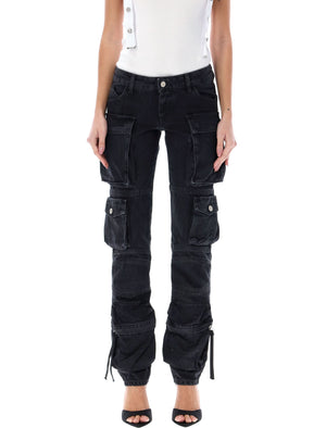 Quần Jeans Cargo Low Waist Đính Logo ESSIE cho Nữ - Form Skinny