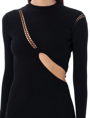 Black Mini Dress with Cut-Out Details by THE ATTICO