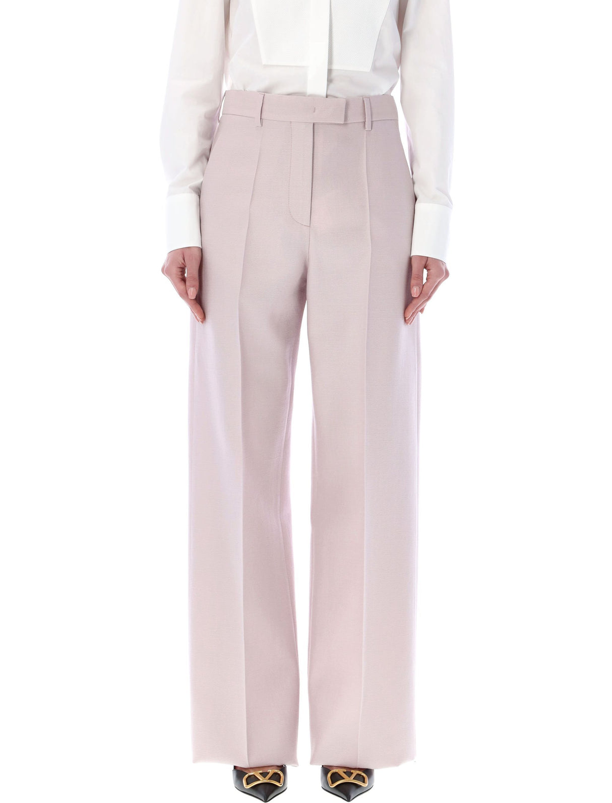 VALENTINO GARAVANI Sophisticated Nemo Rose Wide-Leg Trousers for Women by Valentino