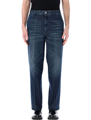 Blue Straight Cut Denim Jeans - Valentino Garavani SS24