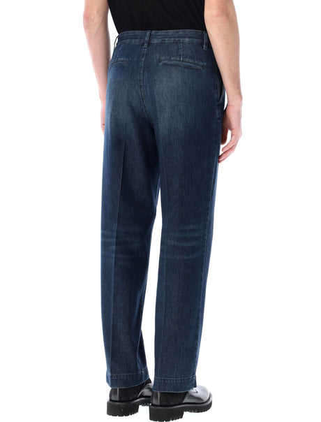 Blue Straight Cut Denim Jeans - Valentino Garavani SS24
