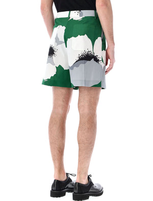 Floral Print Bermuda Shorts for Men in Smerald/Grey for SS24