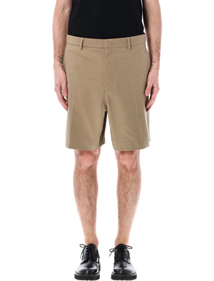 VALENTINO GARAVANI Men's Tan V Detail Bermuda Shorts for SS24